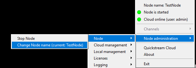 Quickstream Node Setup changing Node name