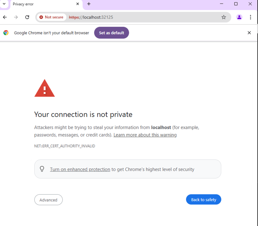 Chrome not private