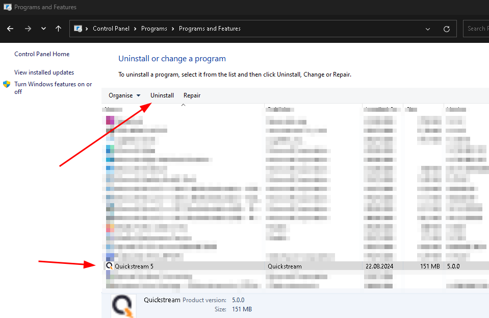 Removing Quickstream Node - Removing Node