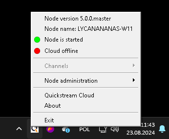 Quickstream Node Setup overview