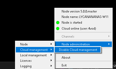 Quickstream Node Setup disconnecting from cloud