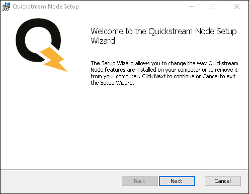 Quickstream Node Windows Installation